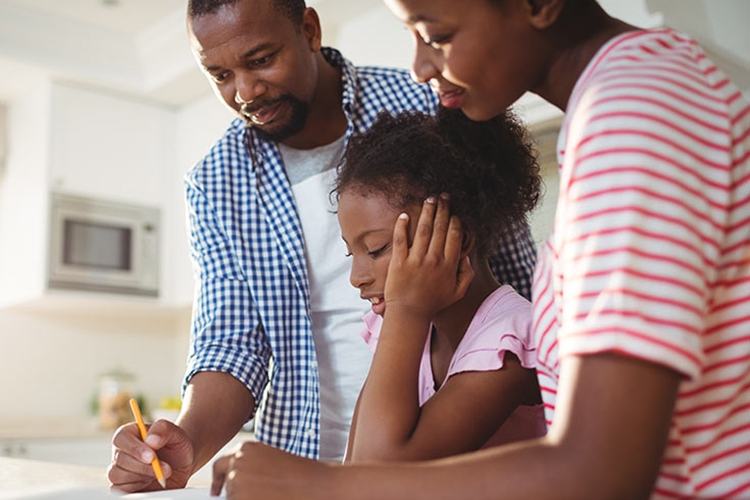 Foster parents and child